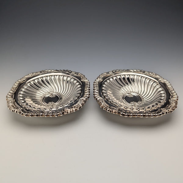 British Vintage Silver Plated Bowl Dish Pair